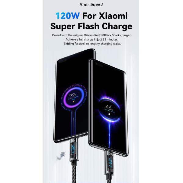 ESSAGER ES-X47 USB A To USB C Charging Cable 120W