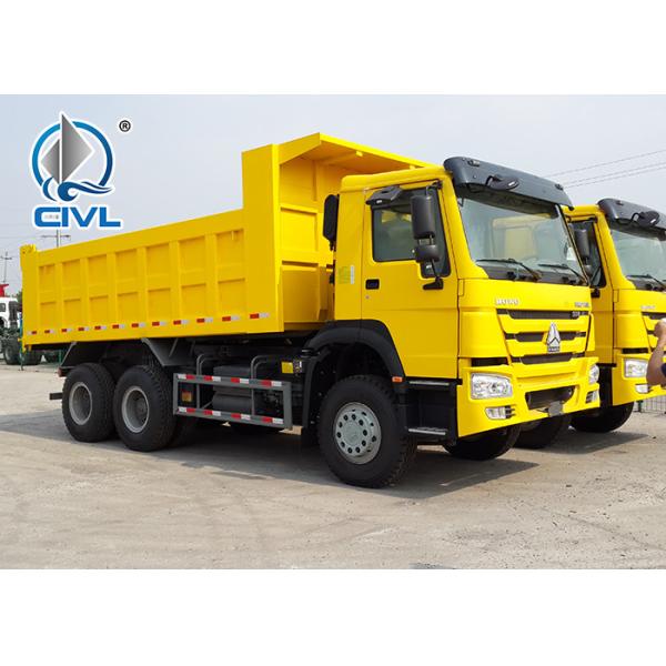 10 Wheels New Heavy Duty Dump Truck 371HP LHD 10 - 25 CBM For Mining Industry yellow color