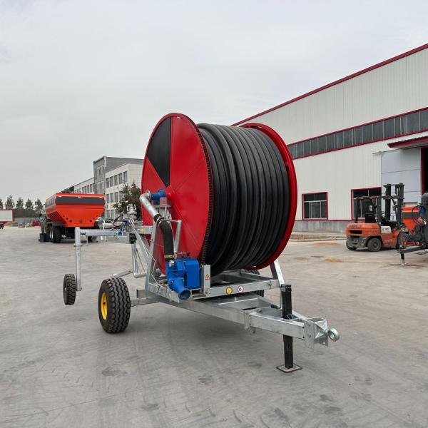 Hose Reel Sprinkler Irrigation Equipment 14-34m3/h For Farm