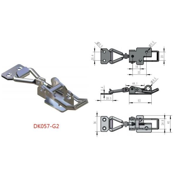 SUS201 Rustproof Adjustable Toggle Latch With Keyhole Quick Release