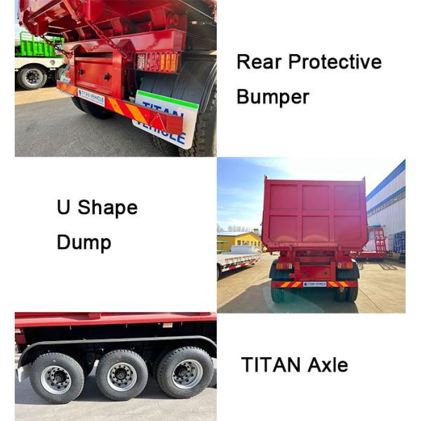 TITAN 35CBM Best 3 Axle End Dump Trailer for Sale