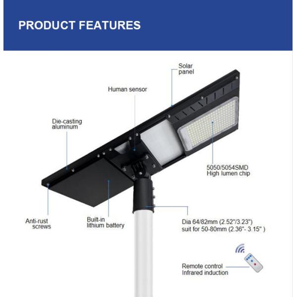 Waterproof All in One Solar Powered Led Street Light Ip65 Solar Garden Light