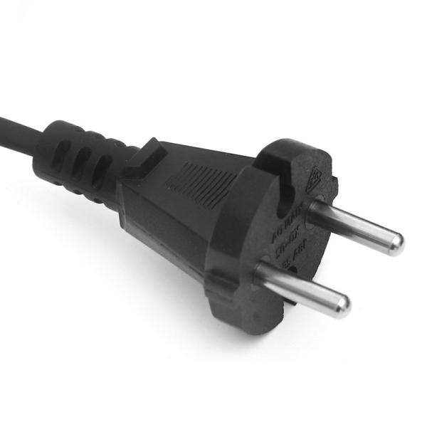 1m Vde Eu electrical 2.5A 120V/220V/240V 2 pin AC power cord cable standard power cord white hair dryer straightener plu