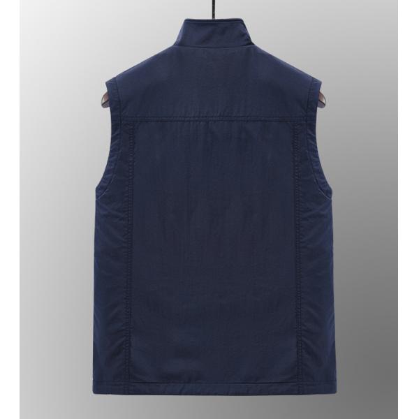 Multi Pockets Cargoes Waistcoat Solid Color Utility Zipper Sleeveless Sherpa Windbreaker Softshell Vest for Mens