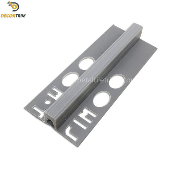Grey Color PVC Tile Expansion Joint Strips For Subdividing Large Tile Bays