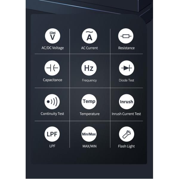 Auto and Manual Range Digital Clamp Meter T-RMS INRUSH Current meter MAX MIN values measurement