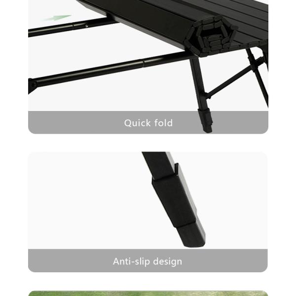 Camping table in park setting