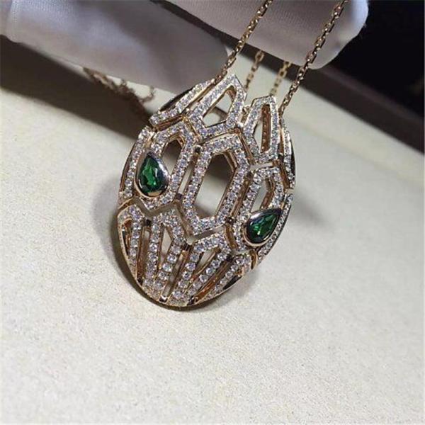 Bi snake Necklace 18k gold white gold yellow gold rose gold diamond necklace Jewelry factory in Shenzhen, China
