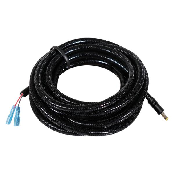 Ratproof Chew Proof Resistant Metal Jacket DC 5.5x2.1mm 4.0x1.7mm to Spade Connector Power Extension Cable for Trail Cameras