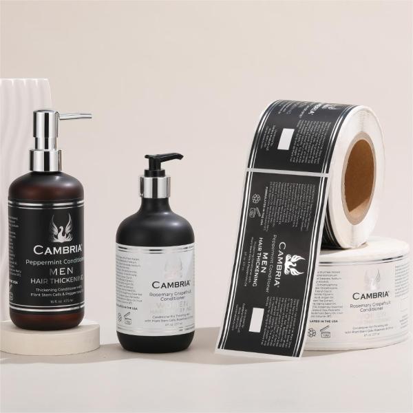 Synthetic Paper Adhesive Label Sticker Daily Chemical Shower Shampoo Care Sticky Label Stickers