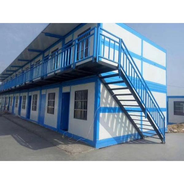 Welding Light Steel Structure House With Fiber Glass Wool As Insulation
