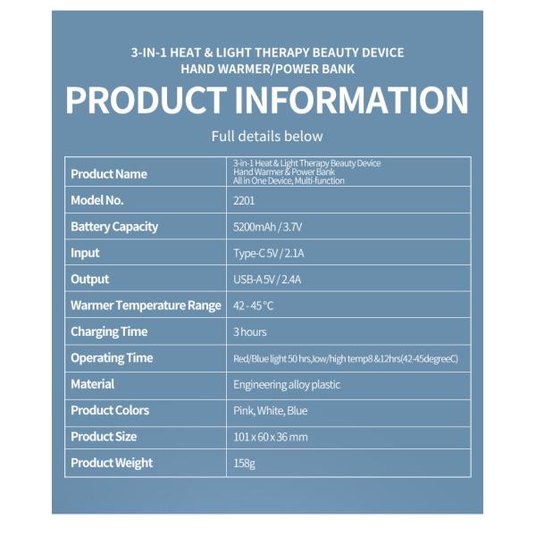 LED Light Therapy Device features