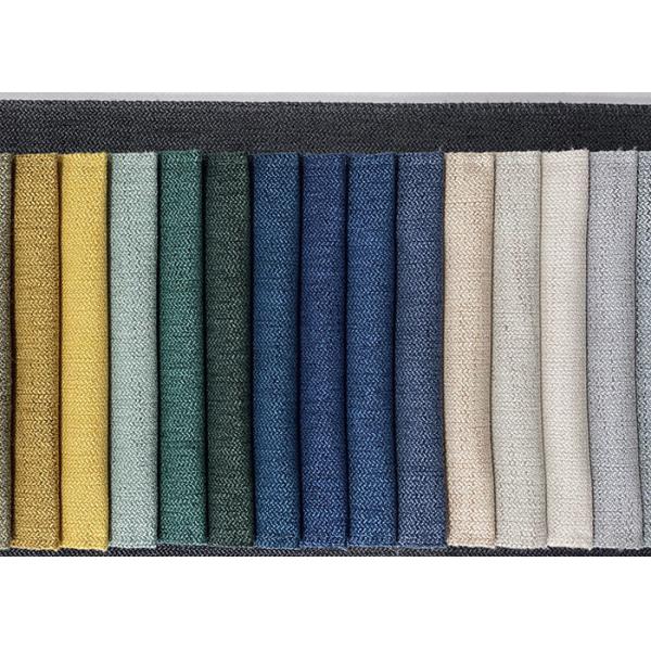 Plain Linen Upholstery Fabric , Colorful Polyester Sofa Fabric