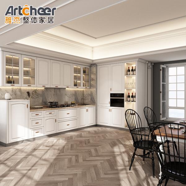 High Durability Pure White / Blue Shaker Style Kitchen Cabinets Manufactured By Vietnam