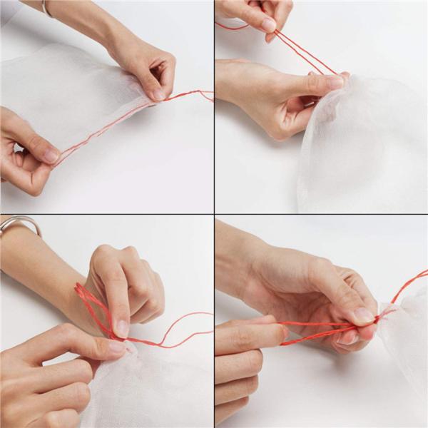 PE Fruit Saver Drawsting Fruit Protect Bags Insect Mesh Netting Bag Flower Protect