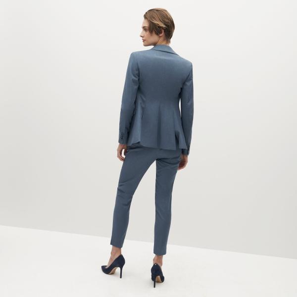 Stylish Light Blue Formal Pant Suit For Ladies Slim Fitting