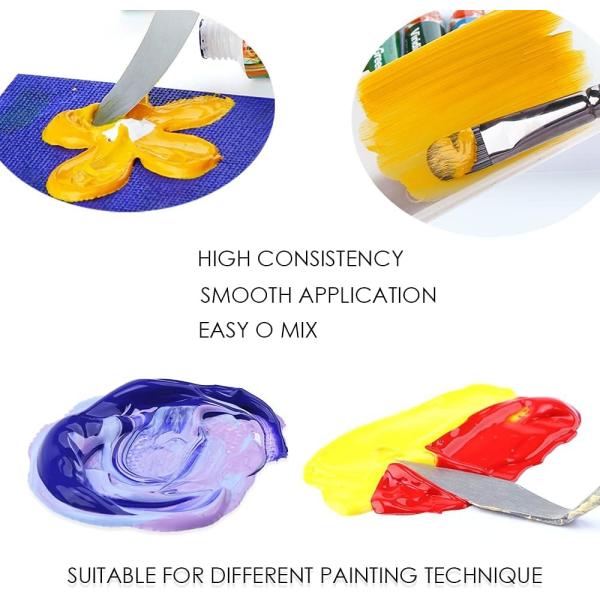 25 Colors Large Set Acrylic Paint Non Toxic Art Painting Supplies For Artist Beginner