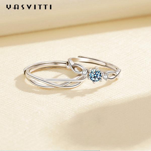 0.21cm 0.071oz Sterling Silver Jewelry Rings ODM Rhinestone Zircon Engagement Ring