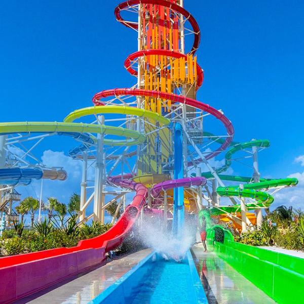 Water Playground Thrilling Large Aqua Loop Water Spiral Slide For Adult