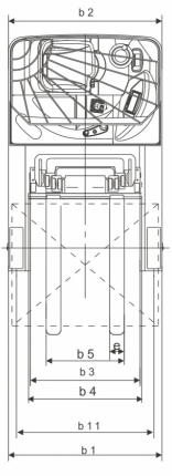 Indoor Reach Truck Forklift 1.5 Ton AC Control High Grade Configuration