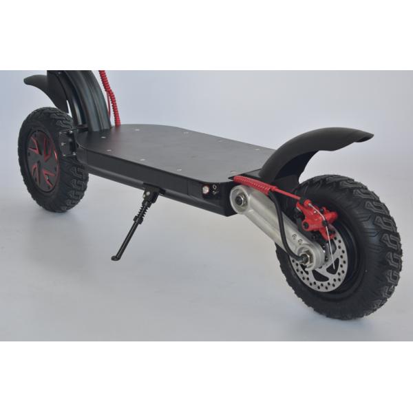 Black Electric Kick Scooter 10 Inch Dual Motor Off Road Electric Scooter Easy To Fold