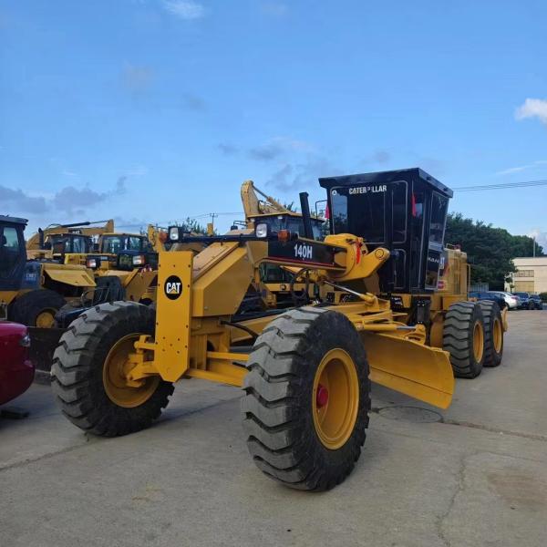 CAT 140H Used Road Grader For Road And Airport Ground Leveling Operations
