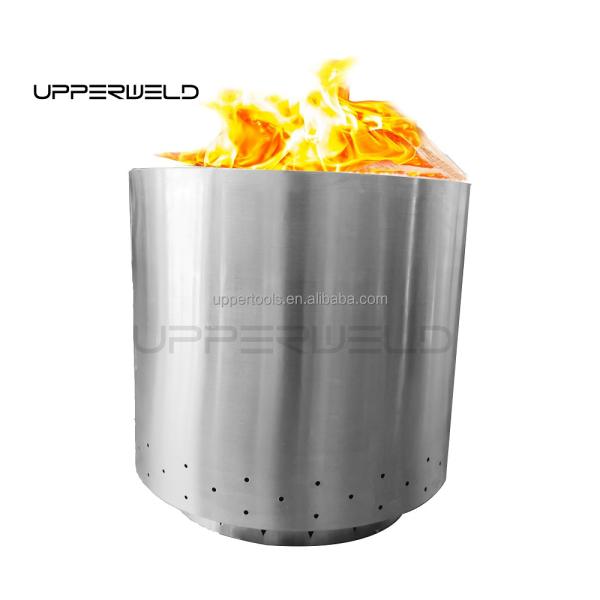 15L Capacity Silver 304 Stainless Steel Portable Fire Pit for Outdoor Heating Promotion