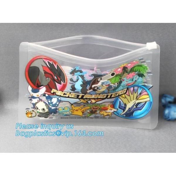 Eco Friendly Slider Zipper Bags Cosmetic Gift Packing Pvc Zip lockkk / Cosmetic Makeup Bags