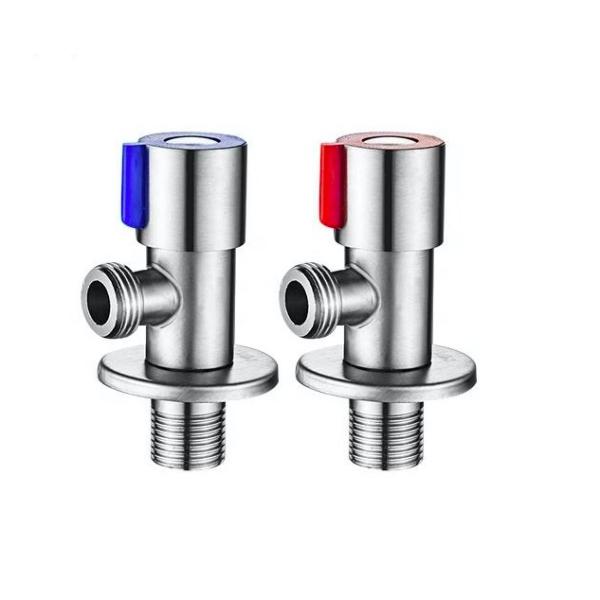 Long Lasting 304 Stainless Steel Bathroom Angle Valve Customized Logo Color