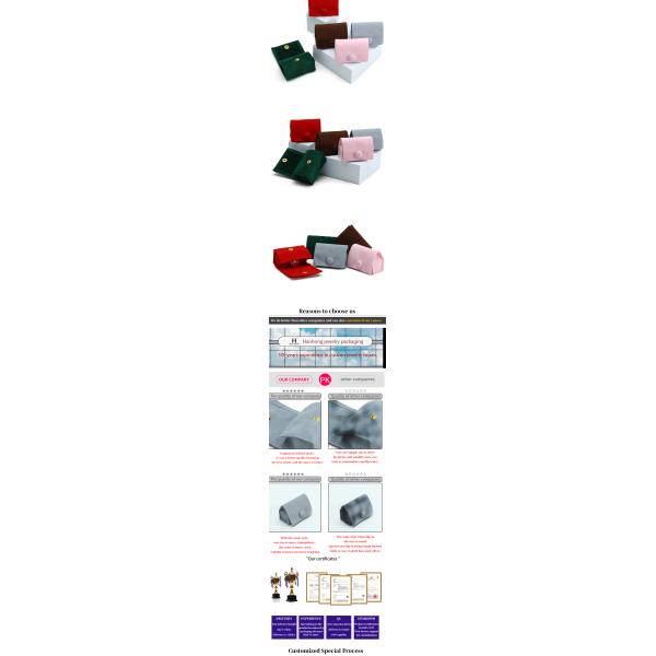 Candy Color Velvet Jewelry Box for Customized Storage of Rings Necklaces and Earrings