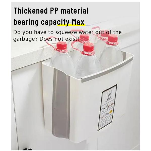 Hands Free Pullout Hanging FoldableTrash Can Waste Bin Garbage Can Kitchen Trash Can Wall Mounted Hanging Trash Bin