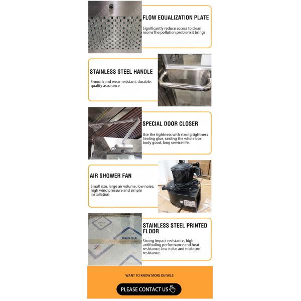 China Hot Selling Air Curtain Shower With Shoe Sole Cleaner Machine For Clean Room