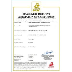 Dalian Momentum Power Machinery Co.,Ltd. Certifications