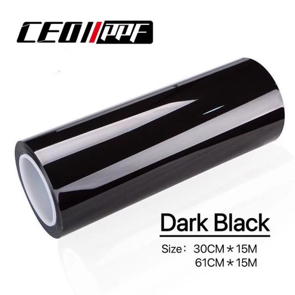 Self Adhesive 6.5mil TPU Black Car Headlight Film PPF Film For Headlights