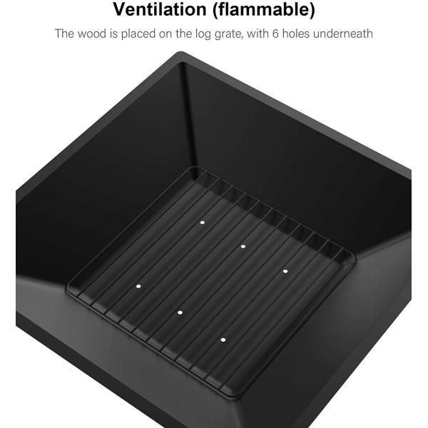Outside Table Square Patio Outdoor Barbecue Fire Pit With Ceramic Tile