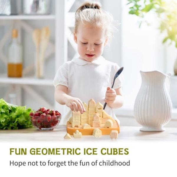 Silicone Creative Fun Lego Building Brick Ice Cube Tray Mold With Lid 600g