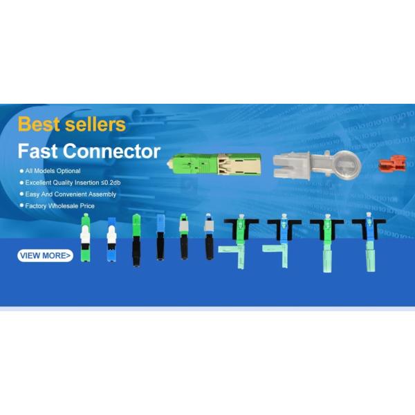 FTTH Type Optic Fiber Quick SC Connector Fast Wire Connection for Speed Data Transfer