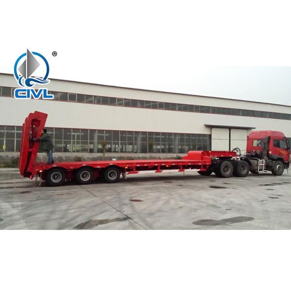 3 Pcs 13T Axles Semi Trailer Trucks With 12.00R20 Model Tires And Jost Legs For 40T Heavy Duty Loaded .
