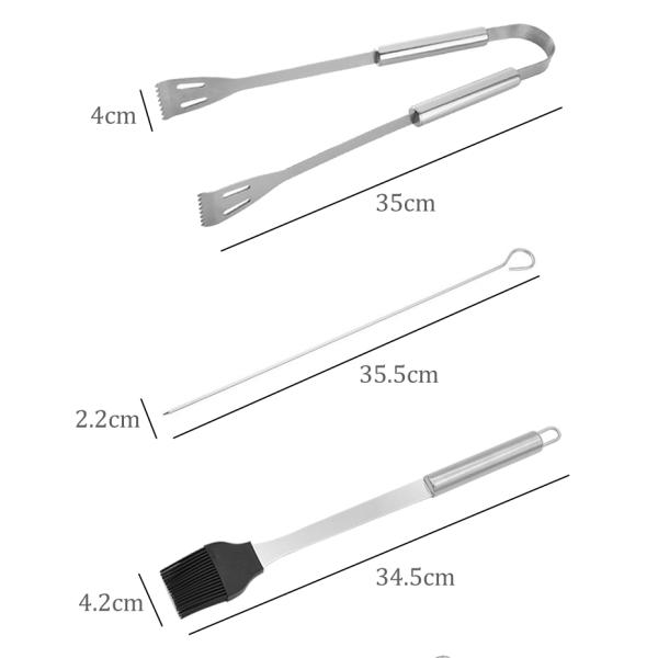 Outdoor Camping Accessories Portable BBQ Tools Set with Customized Logo and Carry Bag