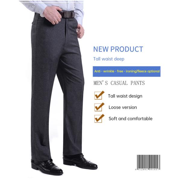 Drawstring Closure Men's Chinos Pants Trousers in Slim Fit Cotton Linen Plaid Design