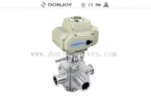 Quality Electric actuator three-way ball valve with T type and full port wholesale