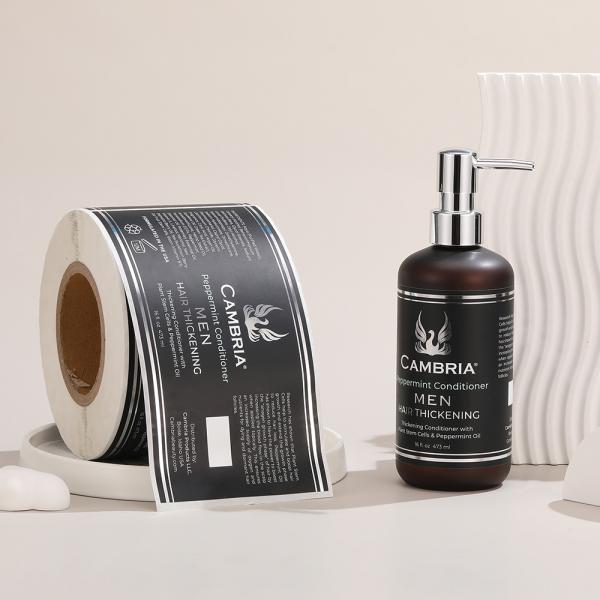 Synthetic Paper Adhesive Label Sticker Daily Chemical Shower Shampoo Care Sticky Label Stickers