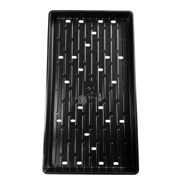 Black Hard Rectangular Flat Grow Trays Greenhouse Seed Starter Tray With Holes