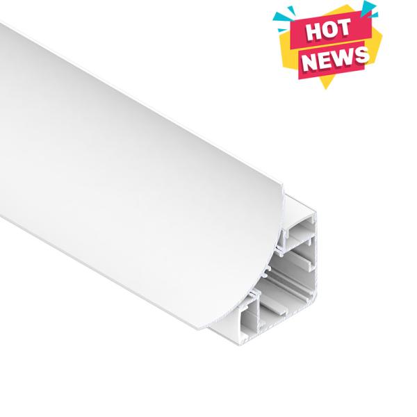 Corner Extrusion T8 Led Strip Aluminium Profile With Pc Diffuser Cover Lampshade