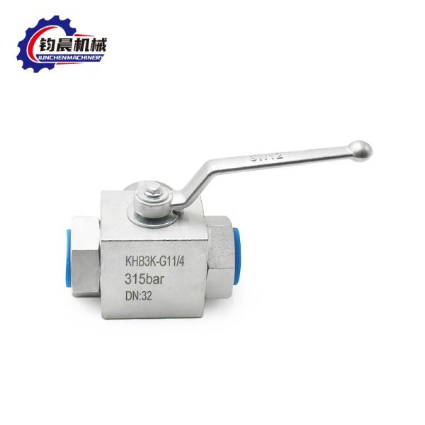 OEM Low Temperature KHB3K Hydraulic Ball Valve With Flanged Zinc Plating