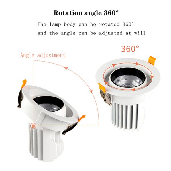 AMS 95mm Indoor LED Spotlights 20W 1500lm Aluminum Radiator