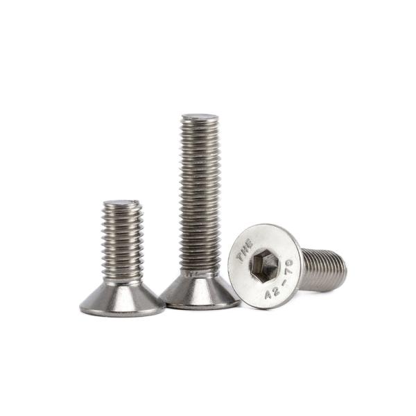 Customizable DIN ANSI Stainless Steel A2 70 A4 80 CSK Flat Head Hex Socket Bolt Screw