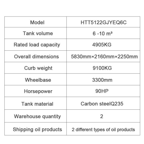Customizable Dongfeng Fuel Truck 8.5m3 Left Hand Drive Fuel Tanker Truck