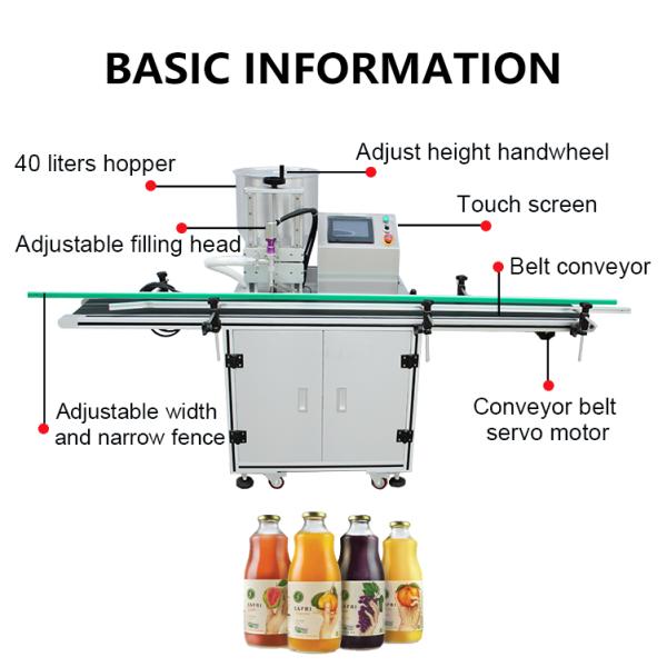 Self flow filling machine with PLC control screen easy to operate and adjust