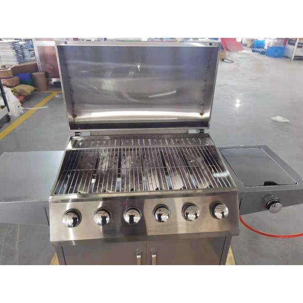 YF-01ZW06-BS Heavy-Duty Stainless Steel 6 1 Burners BBQ Gas Grill with Powder Coating